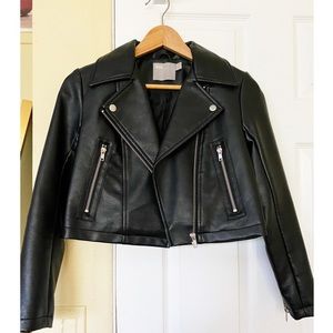 ASOS Biker (faux) Leather Jacket Cropped.